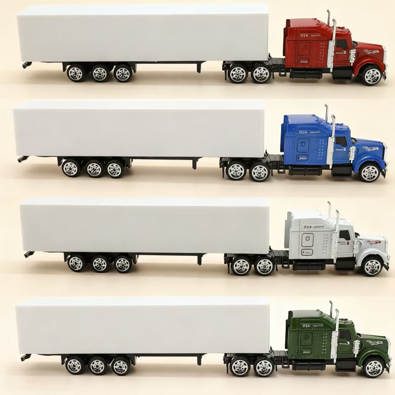 Cross-Border American Truck 23.5cm American Transport Truck Container Truck Model Body Four Colors Dropshipping