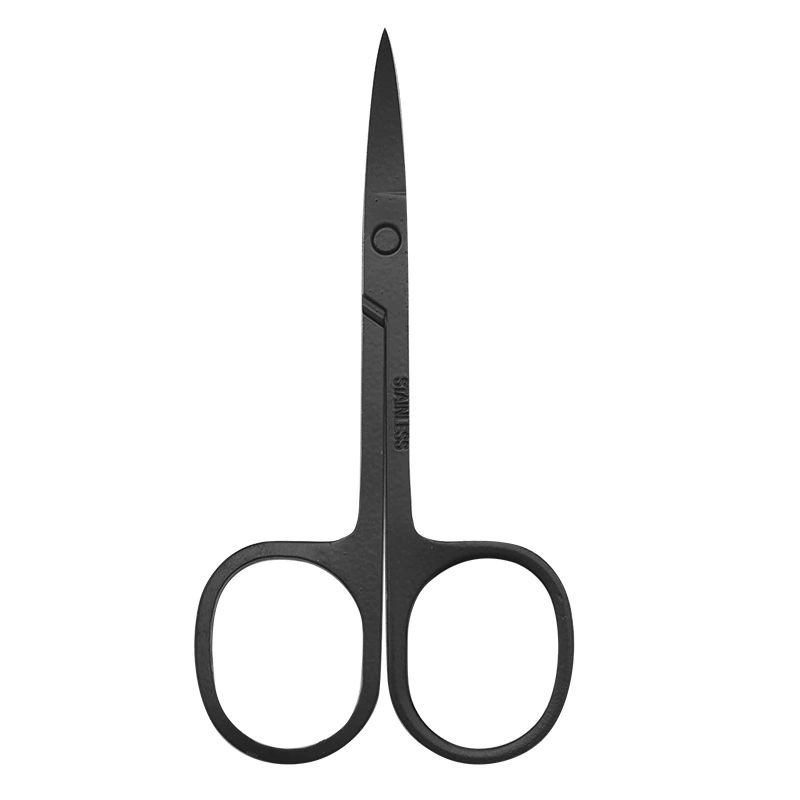 Нержавеющая сталь pointed брови подравнивание, круглая головка, стрижка носовых волос, маленькие ножницы в индивидуальной упаковке, оптовая продажа косметических гаджетов щеточка для бровей