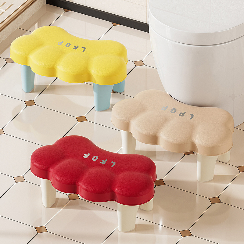 Thickened Cloud Stool, High-End Children's Creative Footstool, Low Stool, Bathroom Toilet Toilet Stool, Pregnant Woman's Footrest, Small Bench Style