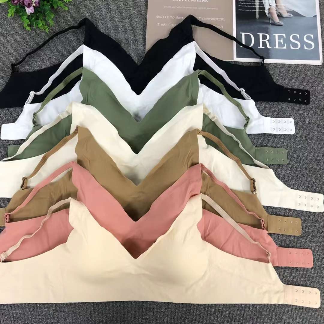 Nueva ropa interior de látex transpirable sin marcas de desnudez cómoda brillante delgada sujetador al por mayor