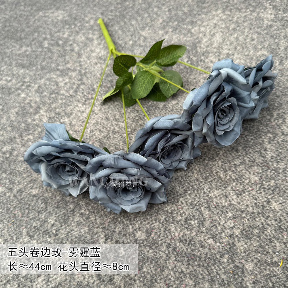 Haze azul decoración de la boda flor de seda flor Hotel fotografía flor de la pared arreglo floral Yingbin distrito Camino de plomo flor artificial