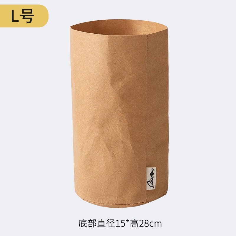 Bolsa de papel kraft lavable, bolsa de almacenamiento, almacenamiento en refrigerador, acabado de escritorio, engrosamiento, gran cubierta de maceta impermeable al por mayor