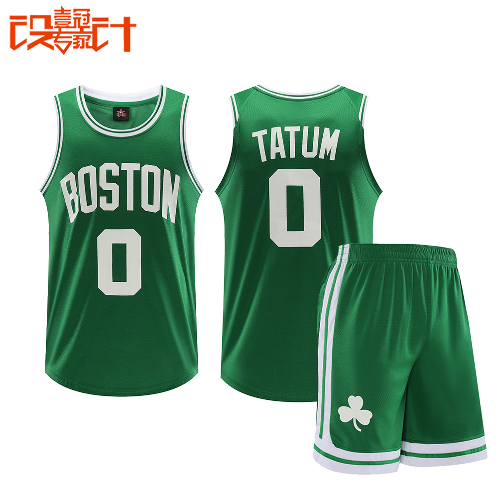 Celtic No. 0 Tatum Basketball Jersey Vest suit Game Training Jersey Men's and Women's Printed Basketball Jersey