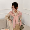 Colored knitted demi-season cloak, vest, woolen scarf, trench coat, Korean style