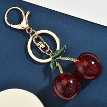 可爱韩国挂饰小樱桃汽车钥匙扣女ins 少女心创意包包挂件钥匙链圈