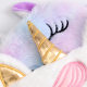 Plush Colorful Plush Blackout Sleeping Eye Mask Cartoon Cute Girl Unicorn Gradient Color Plush Eye Mask