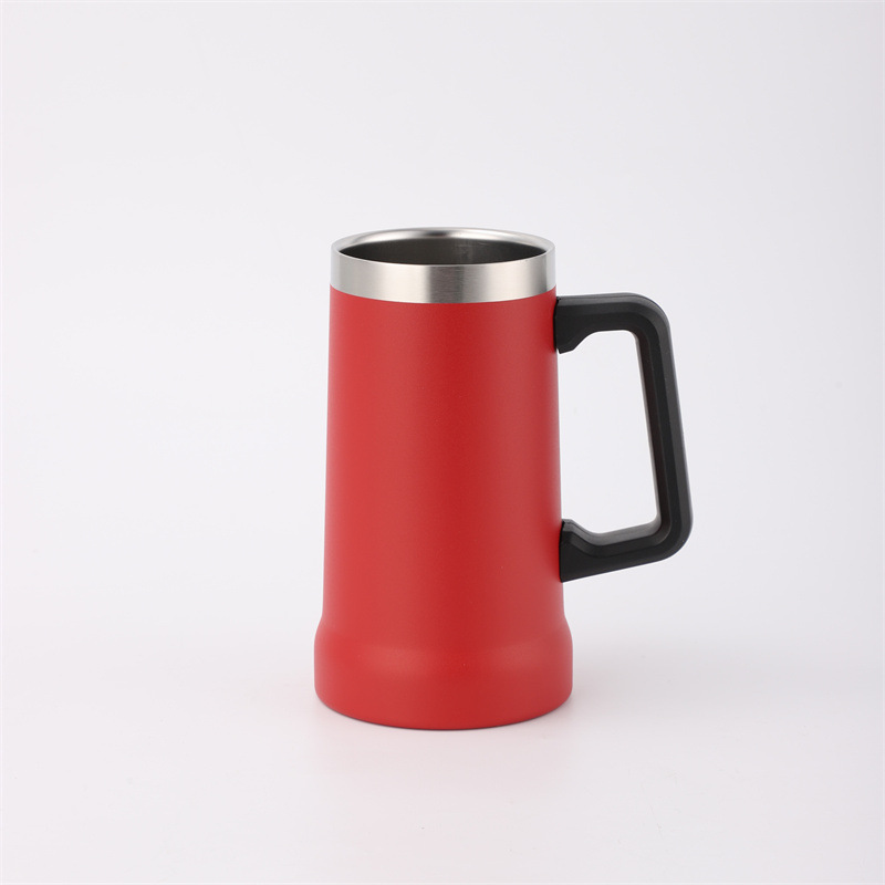 304 taza de vacío de acero inoxidable taza simple taza de cerveza del hogar estudiante taza de beber con mango taza de café