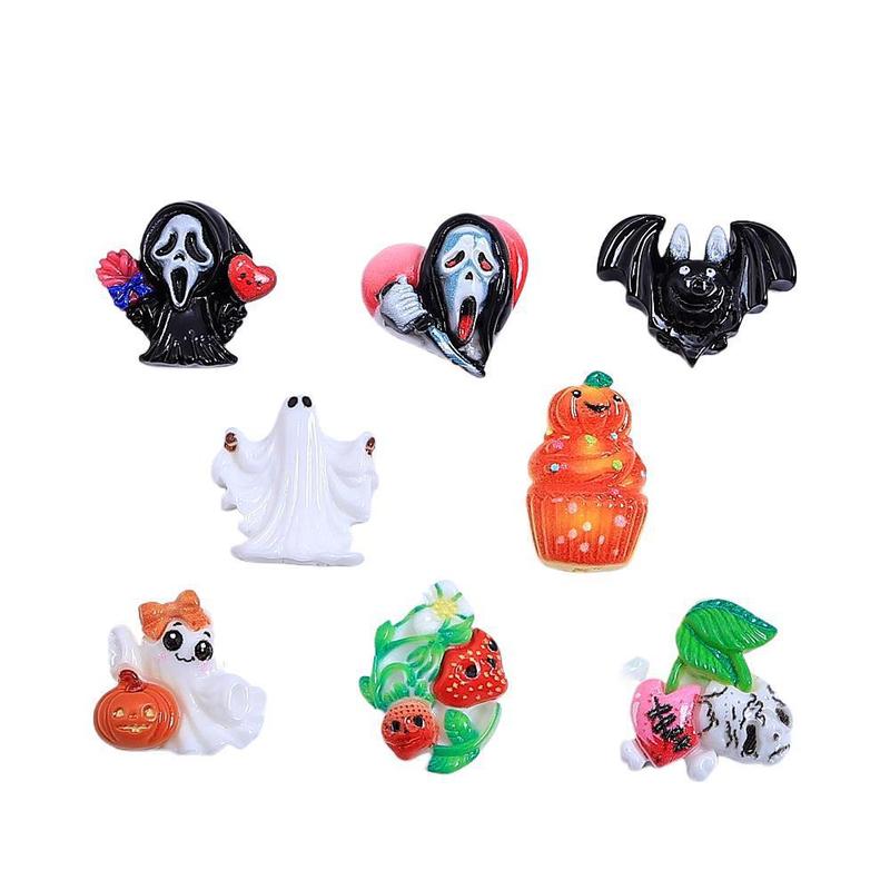 クリエイティブハロウィンカボチャゴースト手作り diy クリーム接着剤樹脂アクセサリー小さなアクセサリージュエリー材料パッケージ卸売|undefined