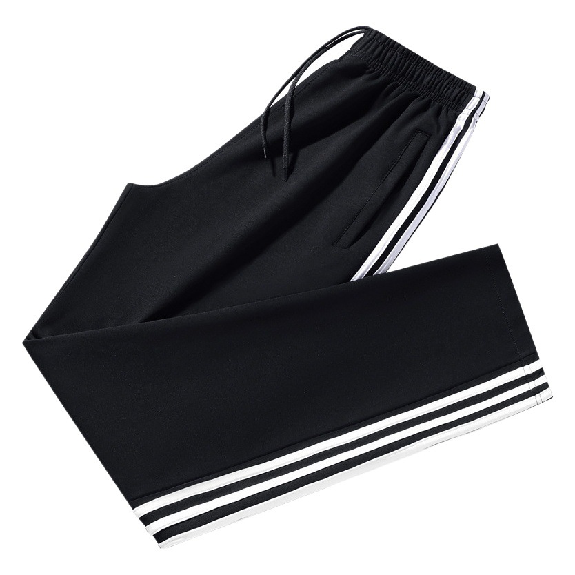 School uniform pants navy blue Junior High School Primary School students one bar two bars men and women dark blue straight sports pants