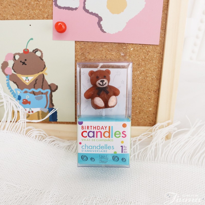 Candle, with little bears, 10 pieces