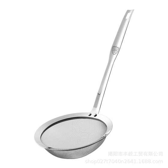 Foaming spoon 304 stainless steel colander filter screen ultra-fine household oil filter spoon kitchen oil separation spoon leak tight