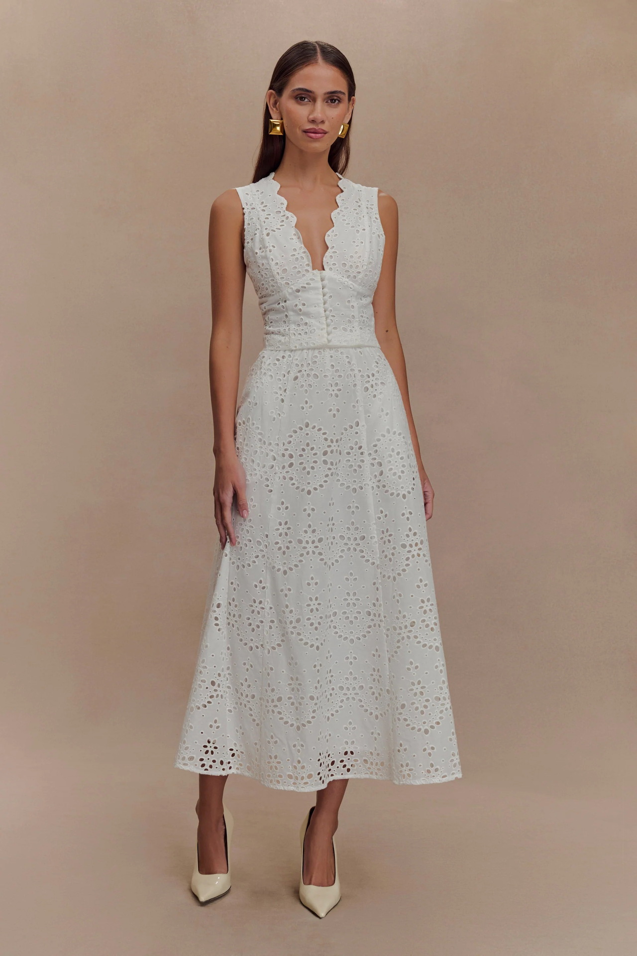 Women's Clothing Lace Vest Skirt Set Casual Two-Piece Spring/Summer Vacation Outfit_ecoleips.com
