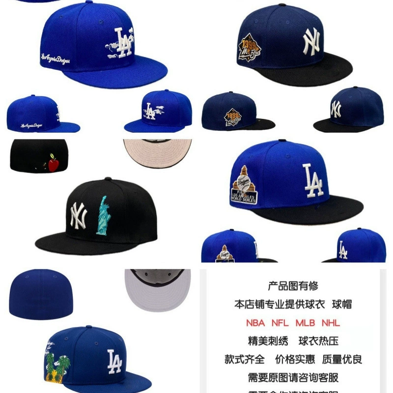 [LA Los Angeles Dodgers] Солнцезащитная шляпа с вышивкой, полное покрытие, бейсболка с широким краем и куполообразной формой