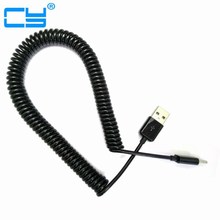 3m/10ft elbow Spring Coiled USB 2.0 Male to MINI USB 5PIN D