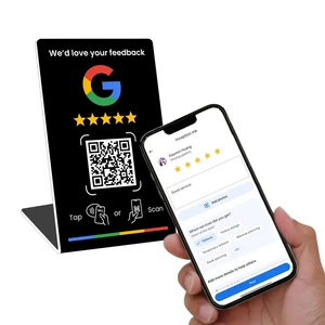 Динамический QR-код для индукционной оценки NFC можно изменить Карта обзора Google Карта обзора ресторана Google Ntag215