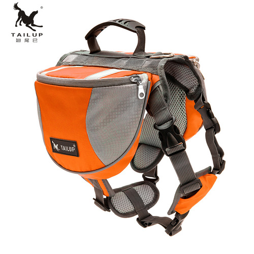 Pet supplies reflective striped backpack Amazon AliExpress cross-border foreign trade travel dog backpack with raised tail