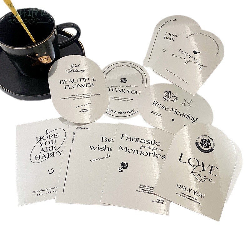 Tarjeta de moda creativa flores caja de regalo mensaje tarjeta de felicitación ramo embalaje tarjeta a juego Feliz cumpleaños