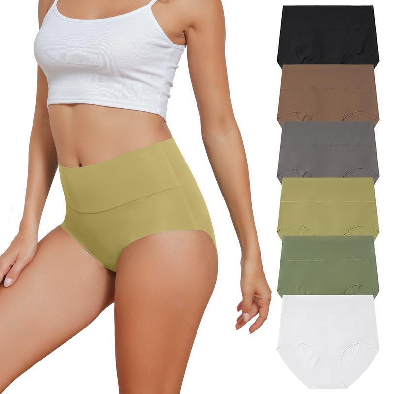 F4077 Dropshipping Aliexpress Amazon Cross-Border New High-Waist Seamless Invisible Panties Full Coverage Design