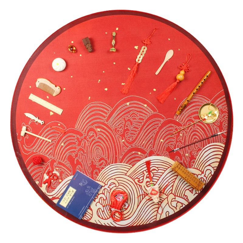 Week-catching props one-year-old girl baby boy suit lottery carpet mat children's birthday arrangement supplies red carpet