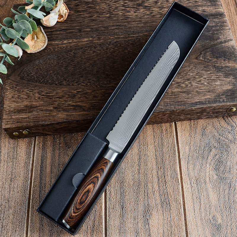 Cuchillo de cocina de acero inoxidable en stock cuchillo de cocina de Damasco cuchillo de cocina traje