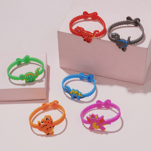 Amazon AliExpress cross-border Europe and the United States pvc bracelet creative wrist band Dinosaur children's bracelet 2 yuan stall gift