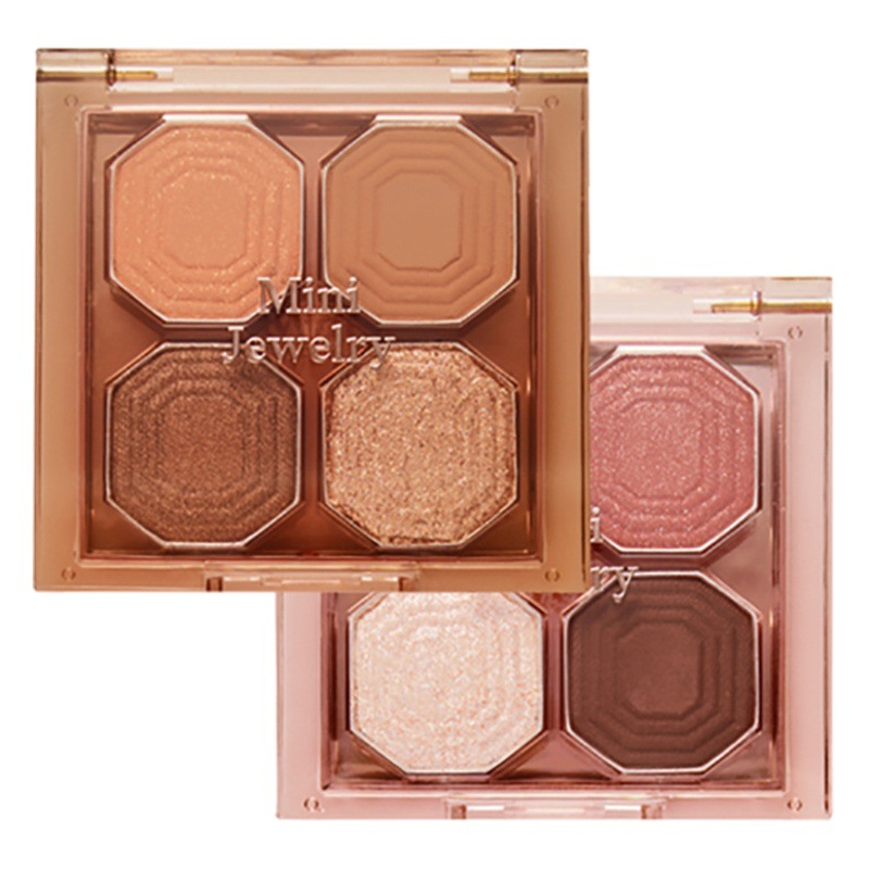 DIKALU mini four-color eyeshadow concealer repair one cow Langping for Xiaozhen lucky eyeshadow plate ins Internet celebrity style