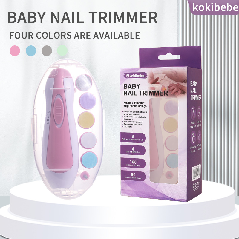 English Packaging Baby Electric Nail Polisher Pp Storage Box Electric Nail Polisher Baby Nail Trimming Tool