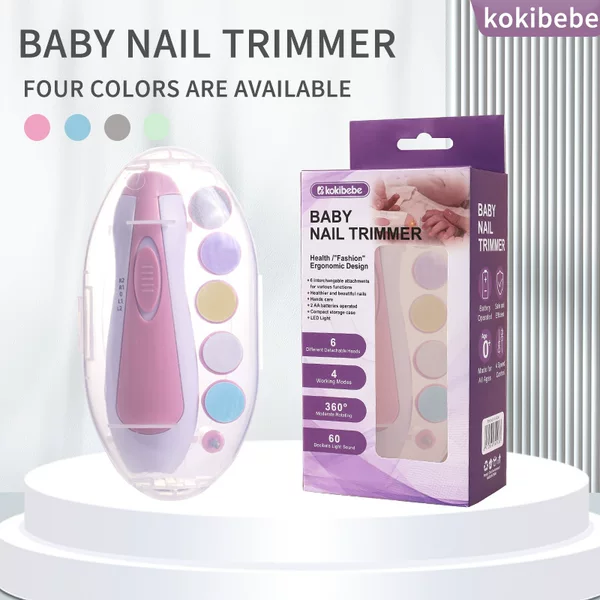 English Packaging Baby Electric Nail Polisher Pp Storage Box Electric Nail Polisher Baby Nail Trimming Tool