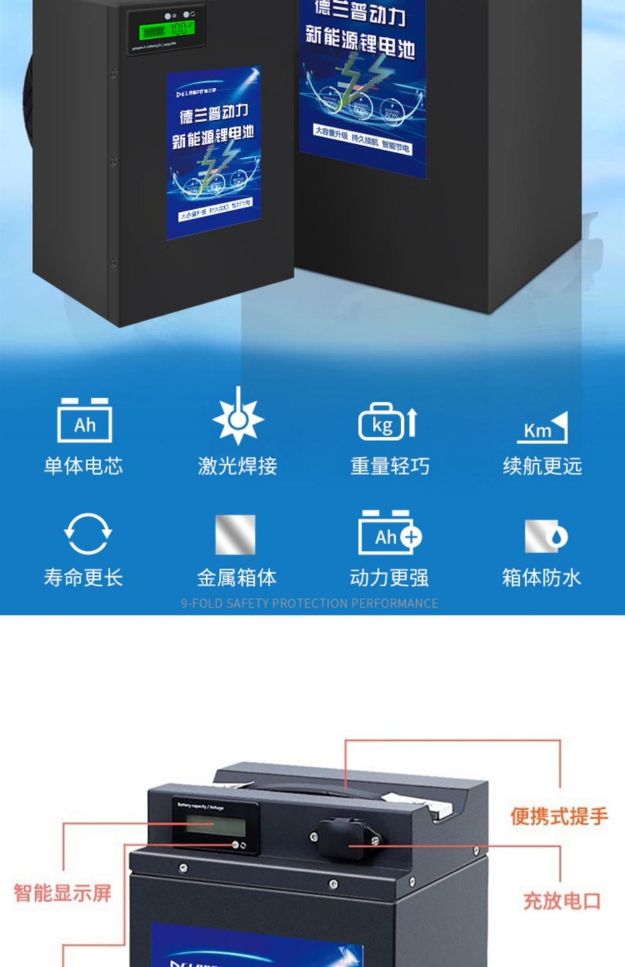 It is suitable for No.9 special ternary lithium take-out large-capacity electric vehicle lithium battery 48V60V72V take-out driving