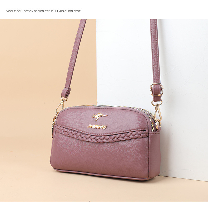 Zipper Closure Type Women's Pu Leather Animal Letter Classic Style Square Zipper Square Bag