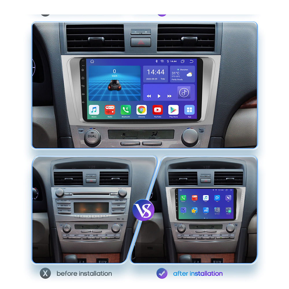 Suitable for Toyota 11 Camry central control, Android large screen navigation, car GPS, reverse image display screen
