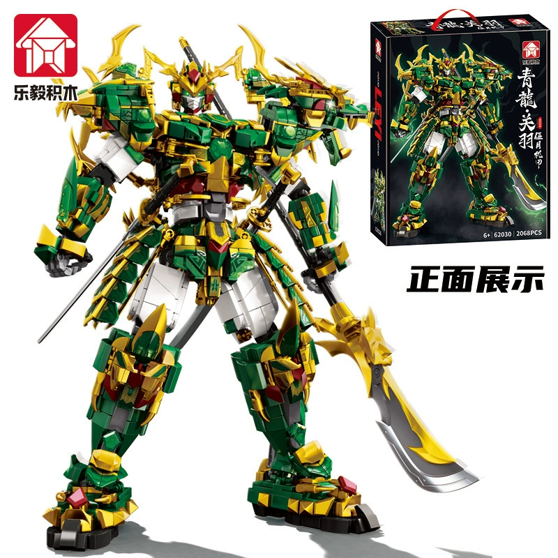 Совместим с Lego блоки Лэйи 62030 Гуо Чао Цинлун Белый тигр Бести Меар Игрушка-трансформация Робот-грядка Пазл