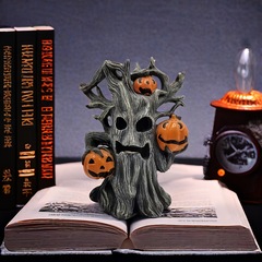 クロスボーダーハロウィンカボチャの木の怪物の形の彫刻装飾品ホーム屋外中庭装飾工芸品