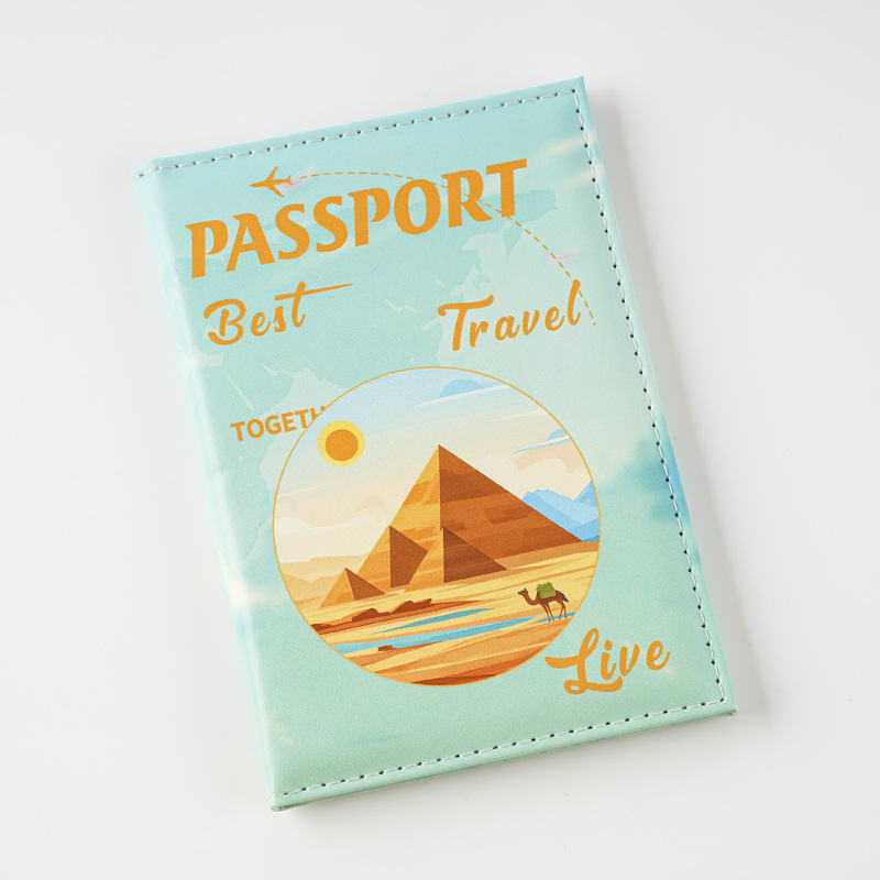 Holiday, Travel Occasion Unisex Classic Style Landscape Pu Leather Passport Holders