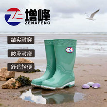 时尚雨靴女中筒加厚防水橡胶鞋厨房防滑耐磨长筒雨鞋水产水靴批发