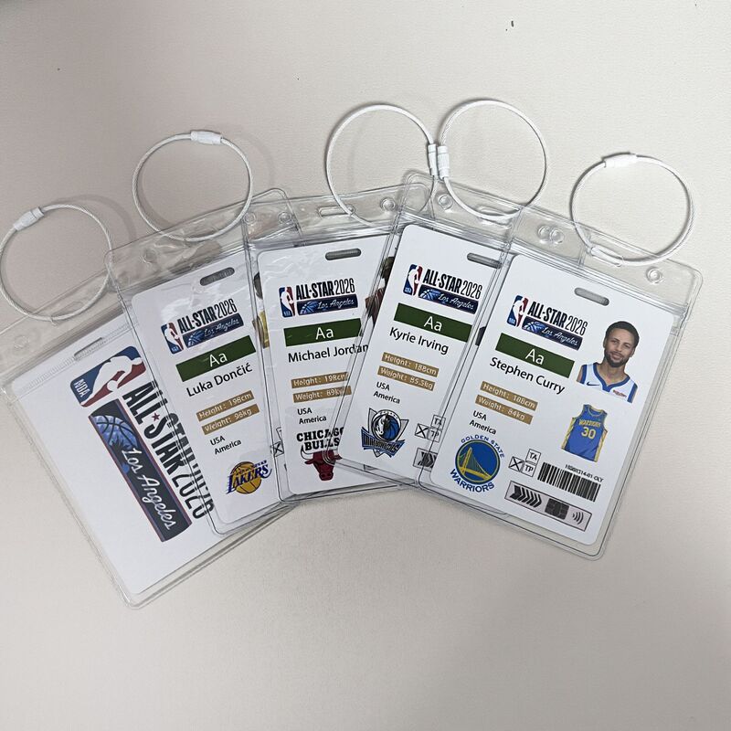Nba2026 All-Star Star Player Id Card Badge Backpack Pendant Keychain Curry Irving James