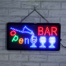 led�޺��V���ƏS�� �ߙn������"BAR open" Glasses 19"x10"