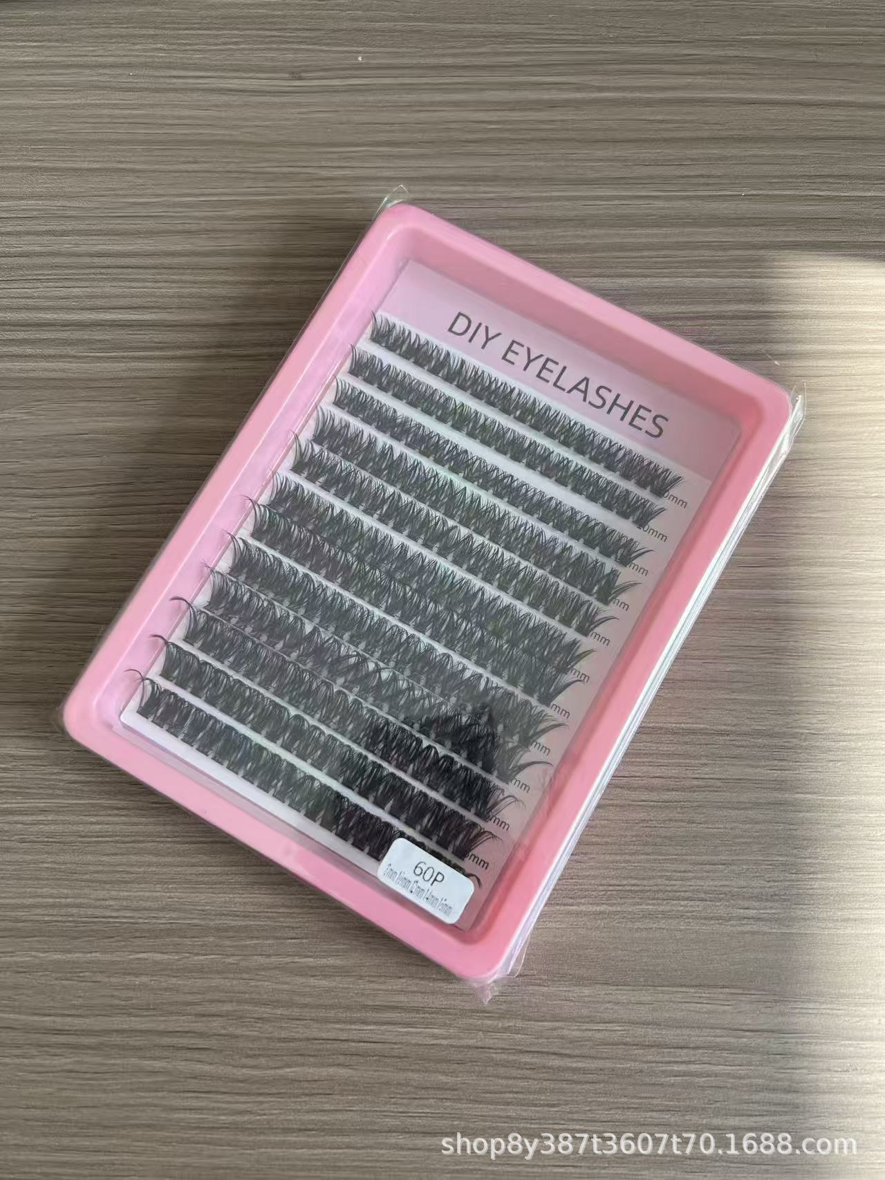 30P40P transfronterizo de fusión en caliente de pelo falso pestañas segmentación auto-injerto denso escenario natural de pelo blando falso pestañas