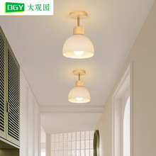 过道灯走廊灯日式原木楼梯衣帽间灯具入户玄关阳台led吸顶灯L271