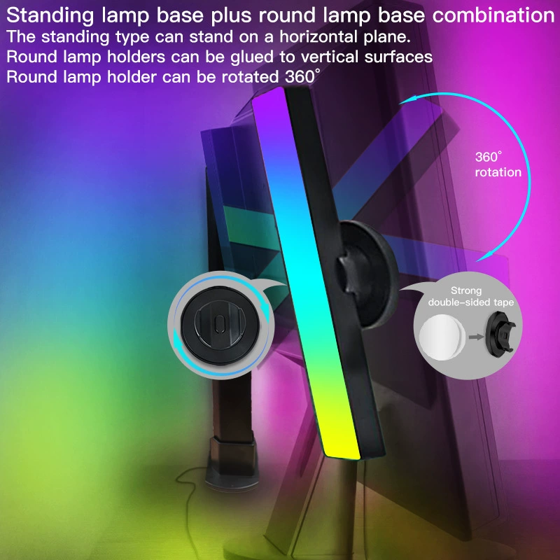 Новое настольное фантазийное атмосферное светодиодное RGB освещение Huancai с управлением музыкой и звуком, лампа с датчиком телевизора и ритмом