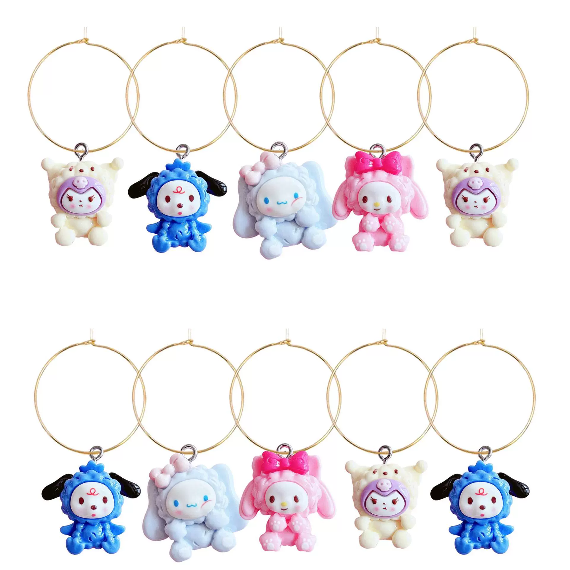 Классическая кукла с шипами, подвеска в виде бокала для вина, подвеска в виде чашки для воды, украшение для вечеринки с вином