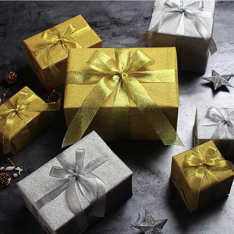 金葱带银葱鲜花包装装饰彩带礼品盒丝带材料烘焙喜糖盒丝带蛋糕盒