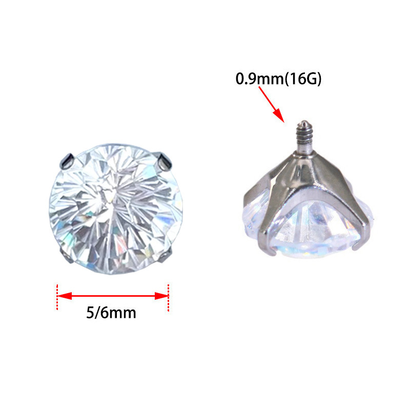 Labret piercing jewelry detail image