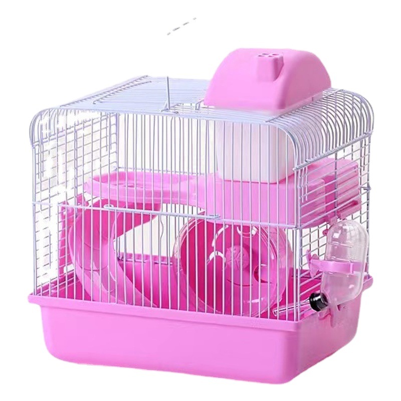 Hamster jaula básica pequeño Castillo Hamster Villa doble capa hámster jaula exterior traje de lujo