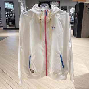 Embroidered Windbreaker Summer Men's and Women's Sun Protection Casual Jacket Sports Windproof Hooded Couple Jacket Top Linen