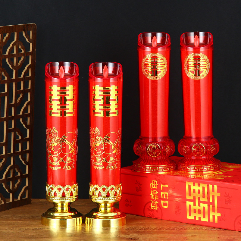 Wedding room decoration romantic LED simulation electronic candle light wedding offering Buddha lamp flame candle manufacturer wholesale