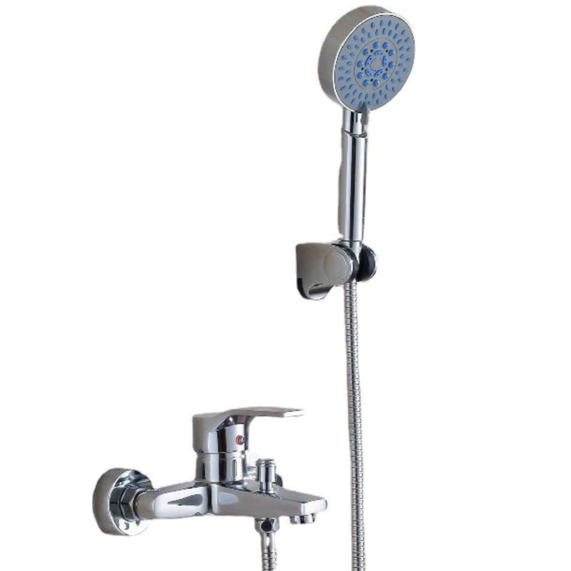 Cabeza de ducha traje de baño de mano boquilla hogar cobre grifo instalación montado en la pared de cuatro piezas traje