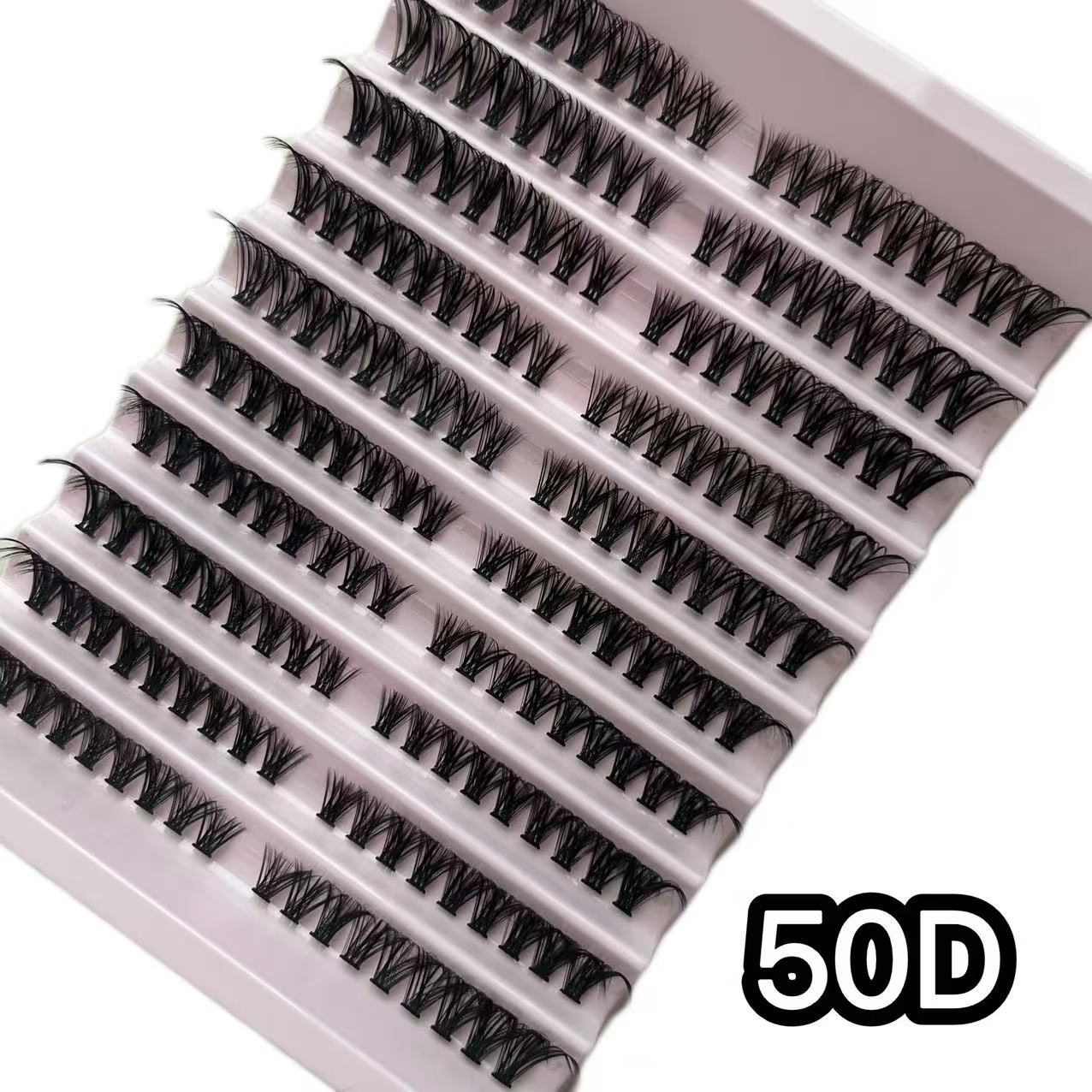 30P40P transfronterizo de fusión en caliente de pelo falso pestañas segmentación auto-injerto denso escenario natural de pelo blando falso pestañas