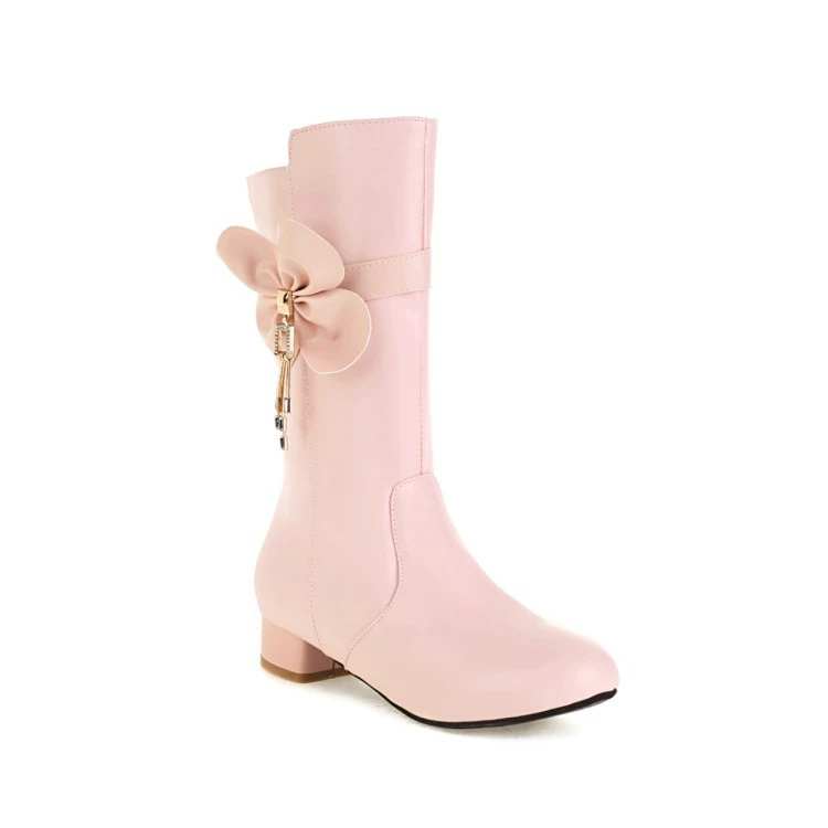 Cute boots with bow, mid-length, (Cross-border trading)