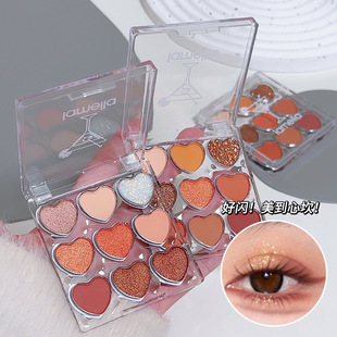 [Export/Cross-Border Lameila Only] 9-Color Fine Shimmer Natural Matte Pearlescent Earth Pumpkin Color Eye Shadow 5176